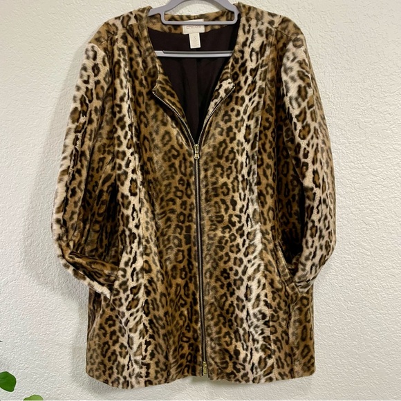 Chico's Leopard Print Jacket - Picture 4 of 11
